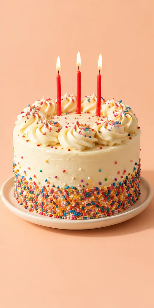 Party in a Slice vanilla confetti cake
